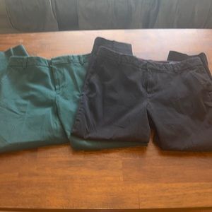 Tommy Hilfiger ladies lot of 2 pair cropped pants. Madison stretch slim. Size 12